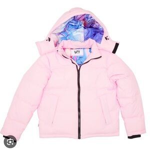 Women's Pink Puffer Jacket size L